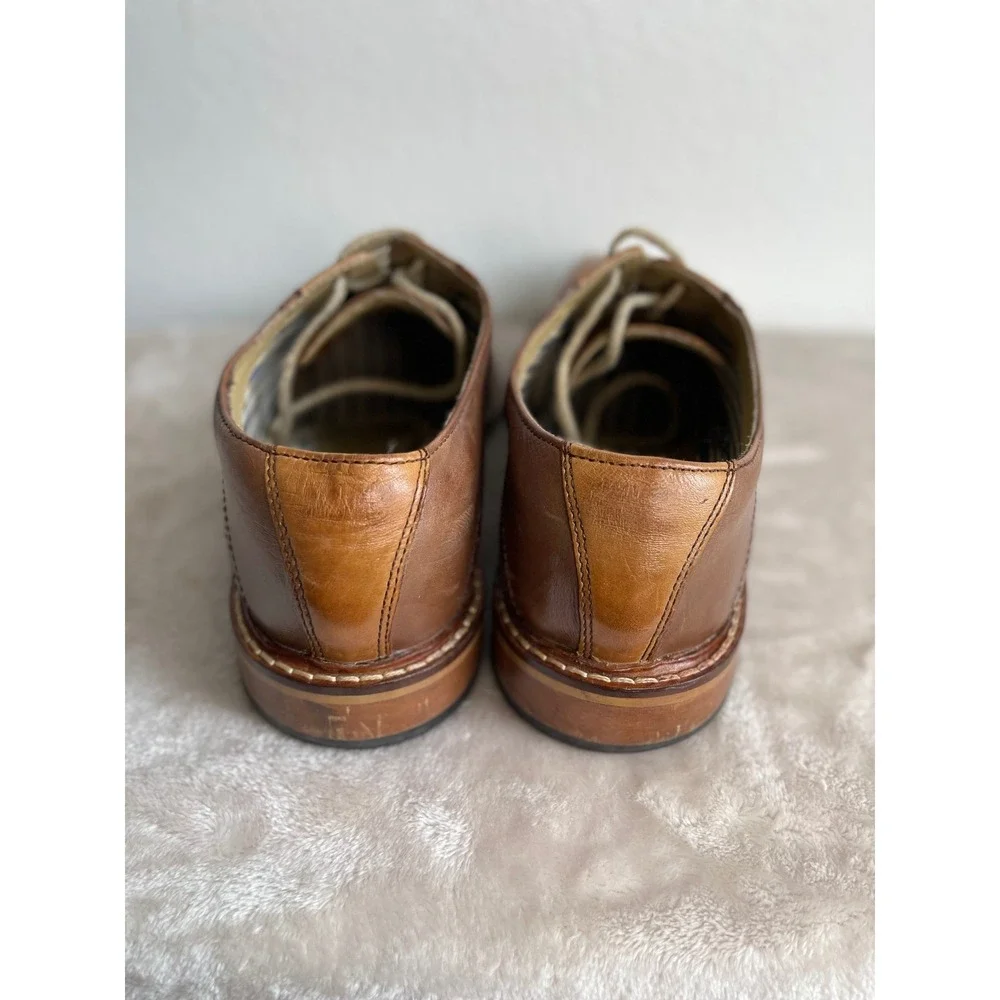 Giorgio Brutini Mens 8.5 M Two Tone Brown Leather Cap Toe Brogue Oxfords 250174